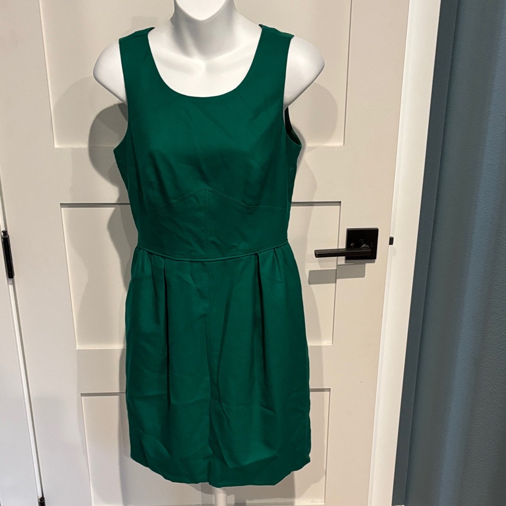 J.Crew Elegant Green Sleeveless Dress